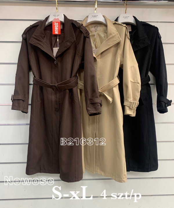 Plaszcze damkie Roz S-XL, 1 Kolor Paczka 4 szt